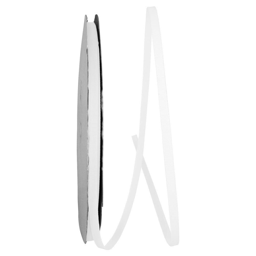 White 1 4 Inch Grosgrain Style Ribbon for Wreaths & Bows