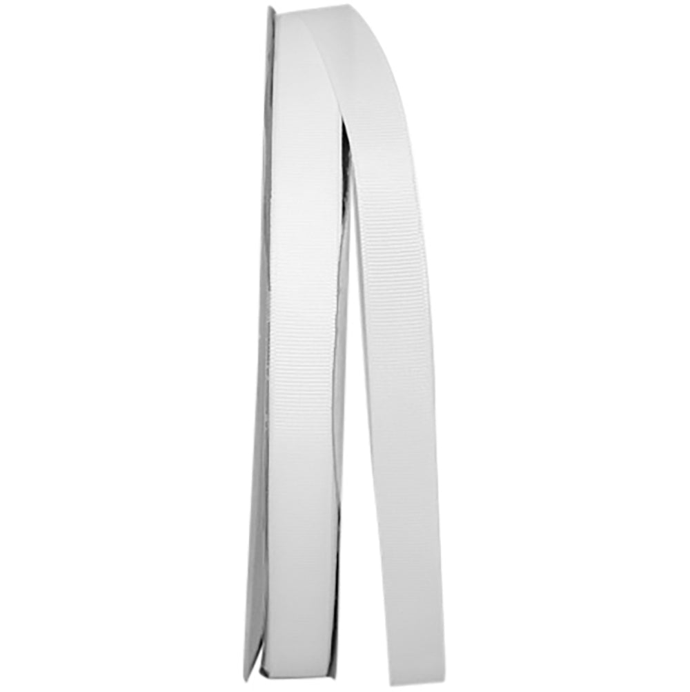 White 5 8 Inch Grosgrain Style Ribbon for Wreaths & Bows