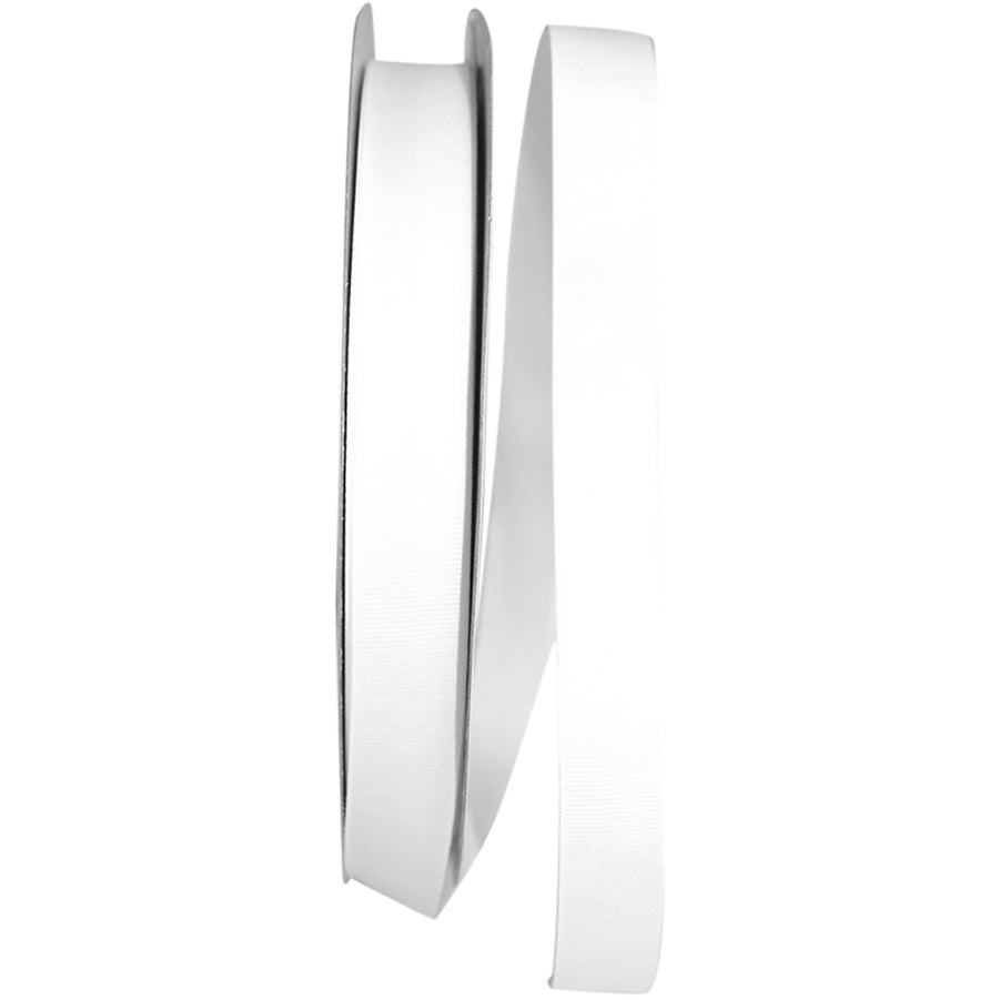 White 7 8 Inch Grosgrain Style Ribbon for Wreaths & Bows
