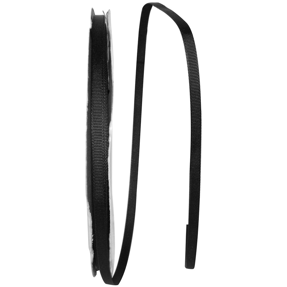 Black 1 4 Inch Grosgrain Style Ribbon for Wreaths & Bows