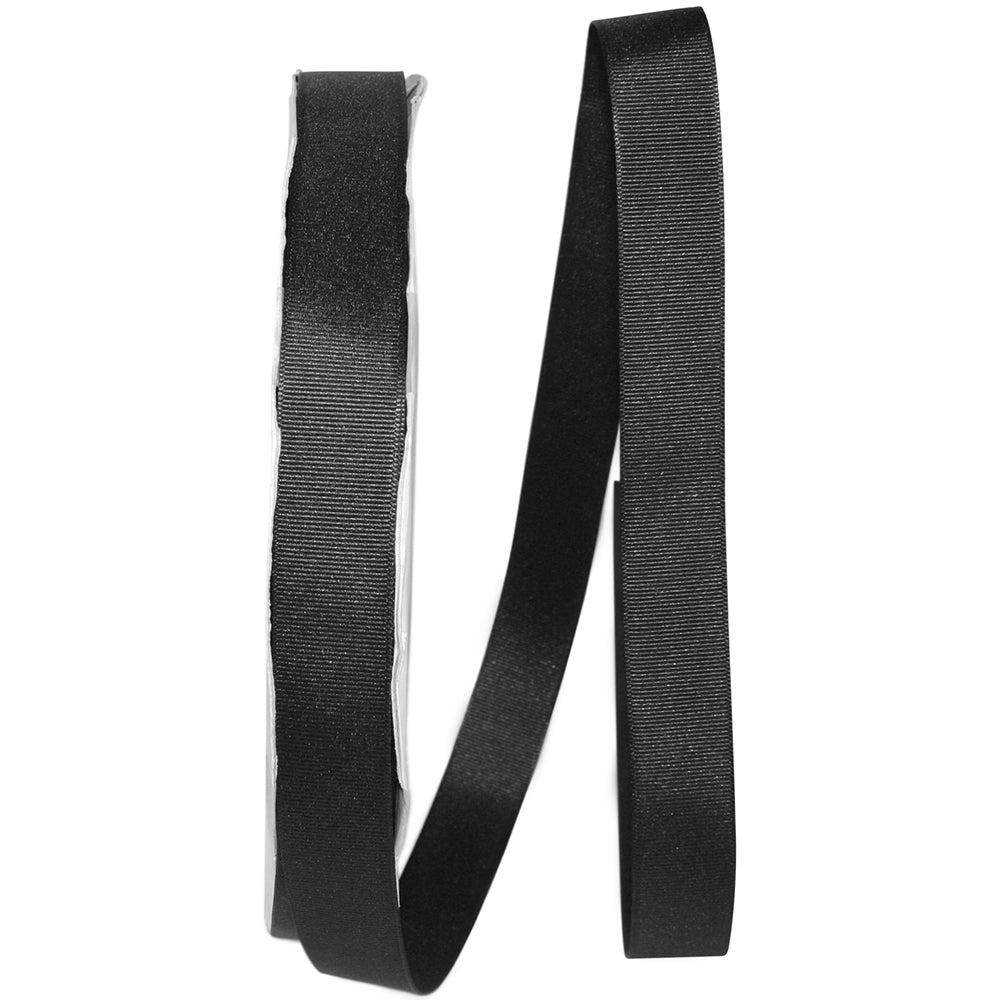 Black 7 8 Inch Grosgrain Style Ribbon for Wreaths & Bows