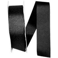 Black 1-1 2 Inch Grosgrain Style Ribbon for Wreaths & Bows
