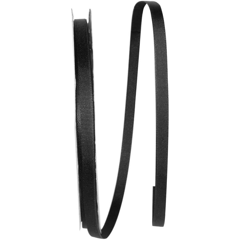 Black 3 8 Inch Grosgrain Style Ribbon for Wreaths & Bows