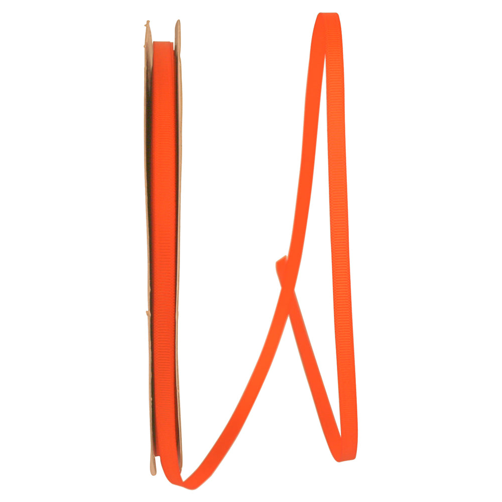 Orange 1 4 Inch Grosgrain Style Ribbon for Wreaths & Bows