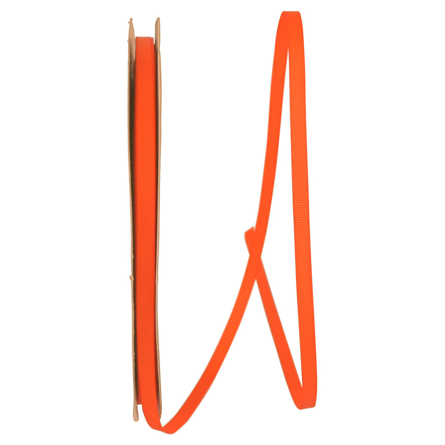 Orange 1 4 Inch Grosgrain Style Ribbon for Wreaths & Bows