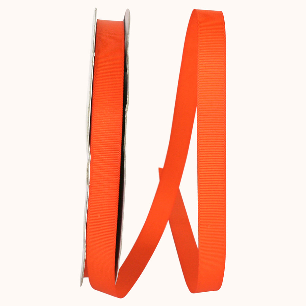 Orange 5 8 Inch Grosgrain Style Ribbon for Wreaths & Bows