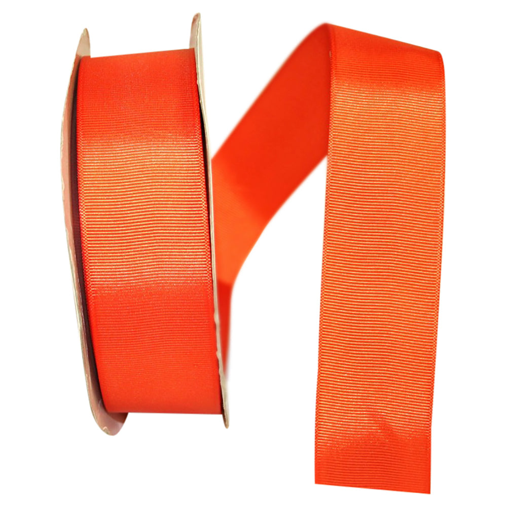 Orange 1-1 2 Inch Grosgrain Style Ribbon for Wreaths & Bows