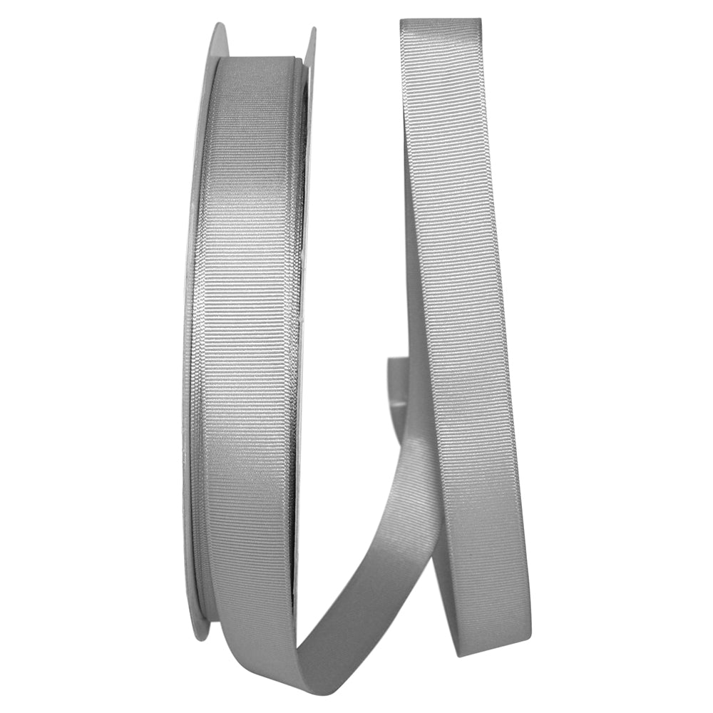 Silver 7 8 Inch Grosgrain Style Ribbon for Wreaths & Bows