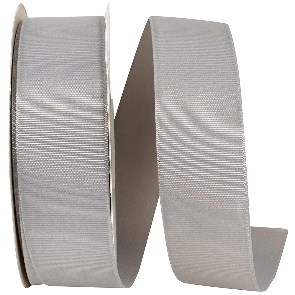 Silver 1-1 2 Inch Grosgrain Style Ribbon for Wreaths & Bows