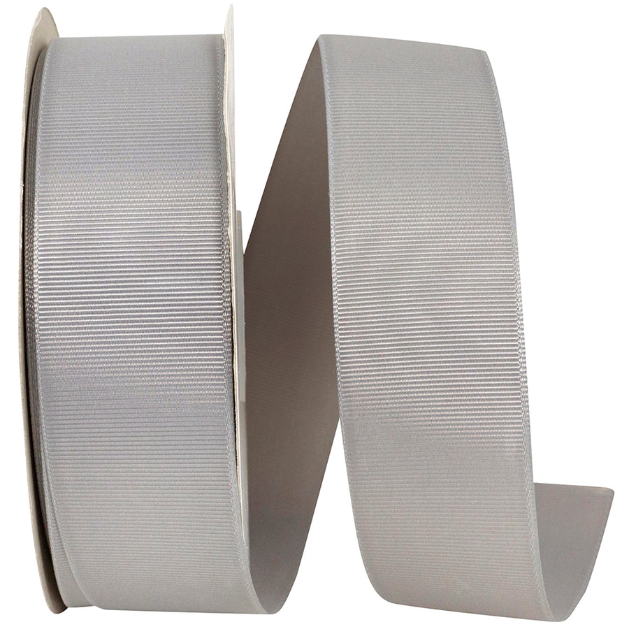Silver 1-1 2 Inch Grosgrain Style Ribbon for Wreaths & Bows