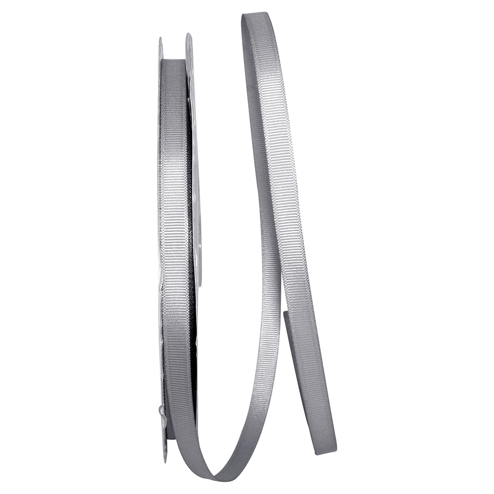 Silver 3 8 Inch Grosgrain Style Ribbon for Wreaths & Bows