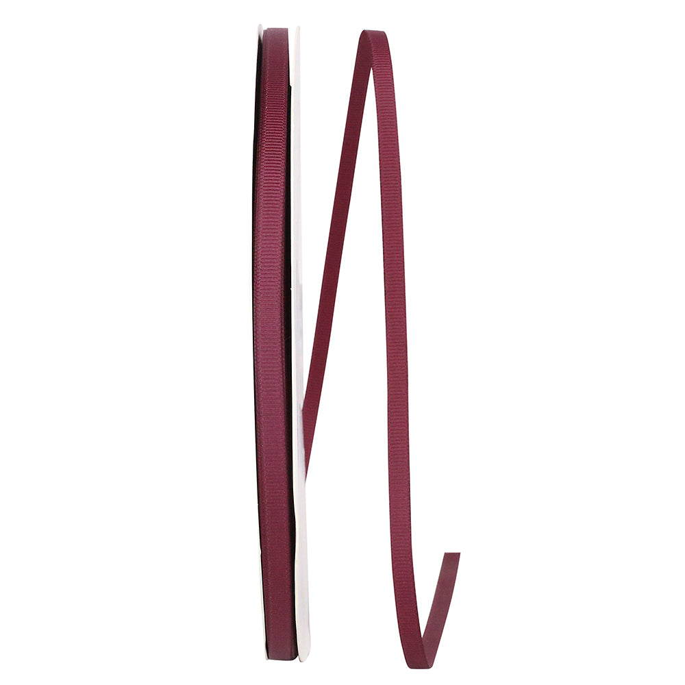 Burgundy Grosgrain Ribbon 1/4 Inch for Wreaths and Bows