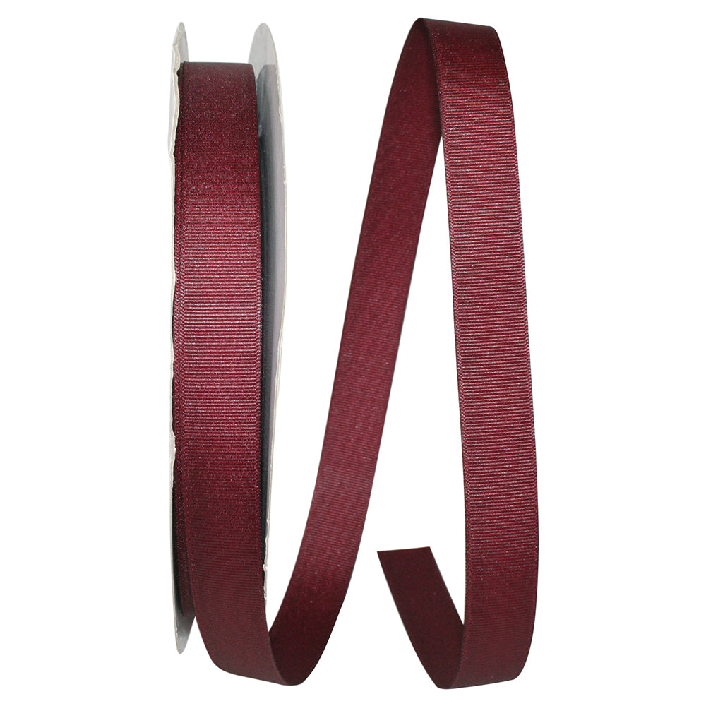 Burgundy Grosgrain Ribbon 7/8 Inch for Wreaths and Bows
