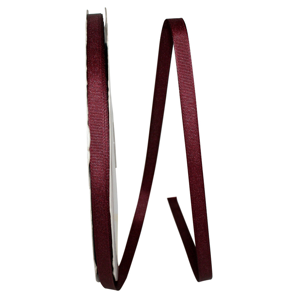Burgundy Grosgrain Ribbon 3/8 Inch for Wreaths and Bows