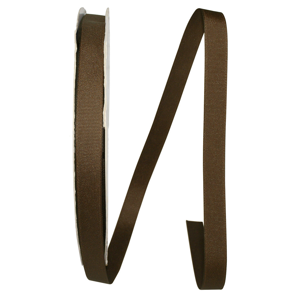 Brown 3 8 Inch Grosgrain Style Ribbon for Wreaths & Bows