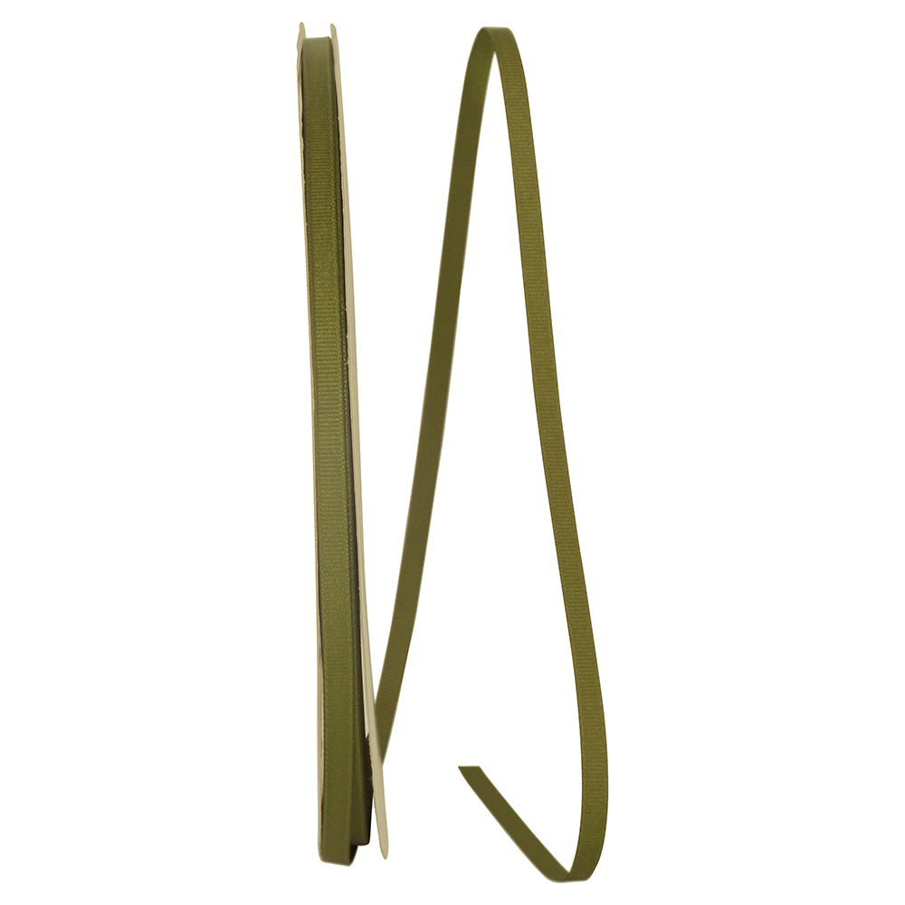 Olive 1 4 Inch Grosgrain Style Ribbon for Wreaths & Bows