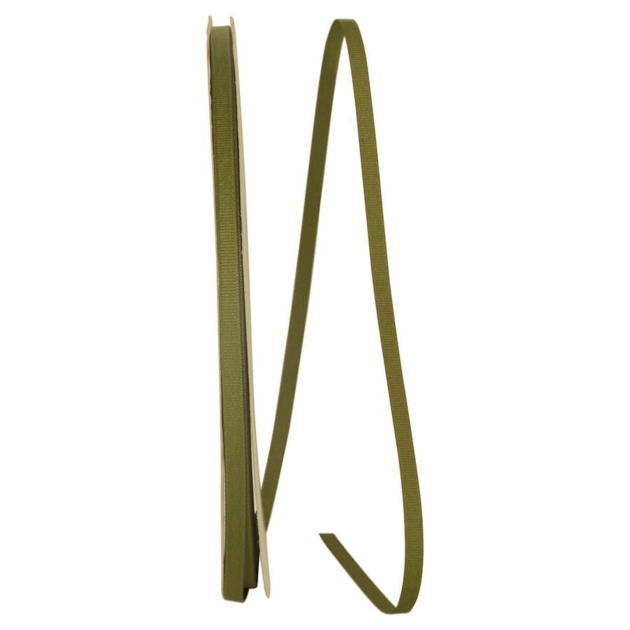 Olive 1 4 Inch Grosgrain Style Ribbon for Wreaths & Bows