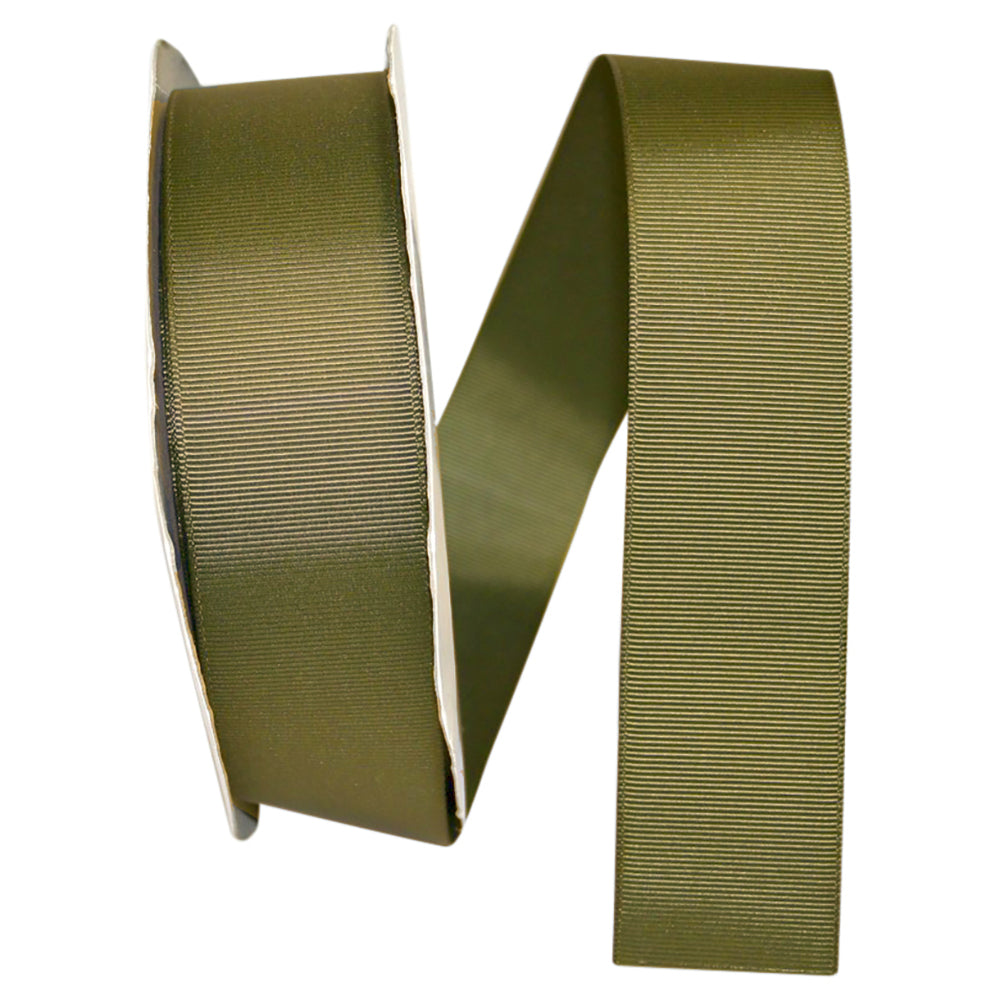 Olive 1-1 2 Inch Grosgrain Style Ribbon for Wreaths & Bows