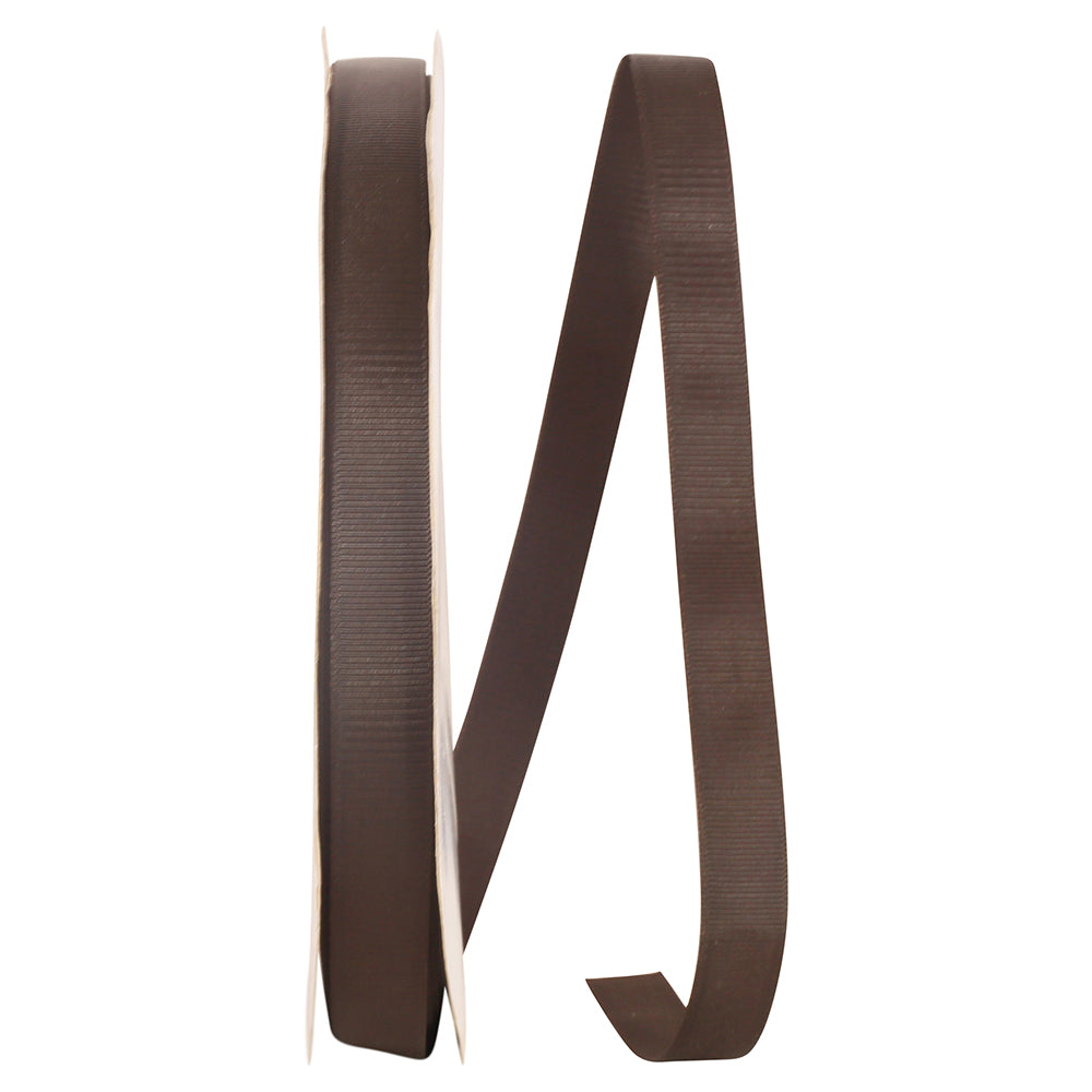 Chocolate 5 8 Inch Grosgrain Style Ribbon for Wreaths & Bows