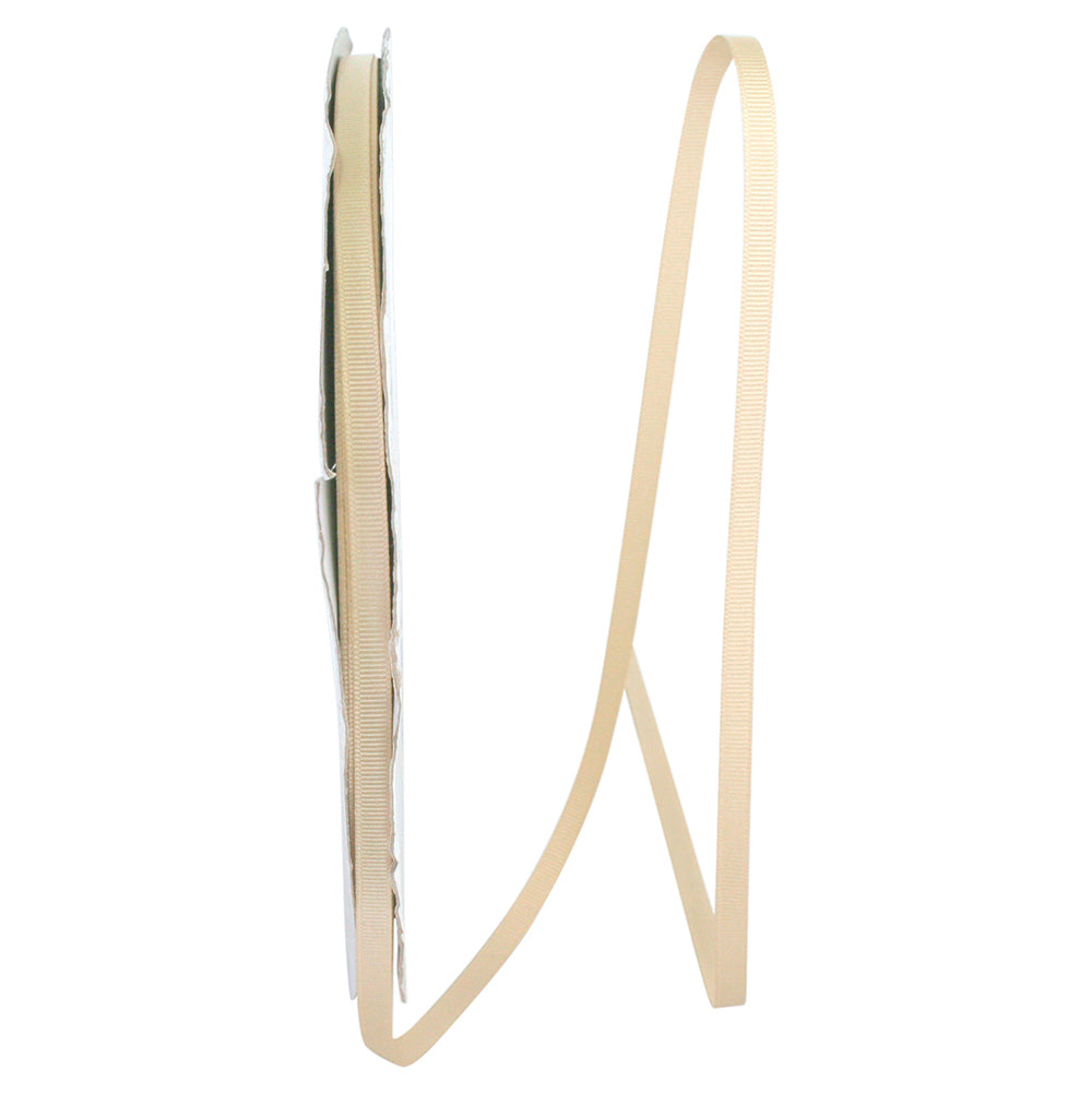 Natural 1 4 Inch Grosgrain Style Ribbon for Wreaths & Bows