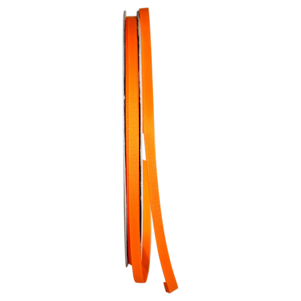 Tangerine 1 4 Inch Grosgrain Style Ribbon for Wreaths & Bows