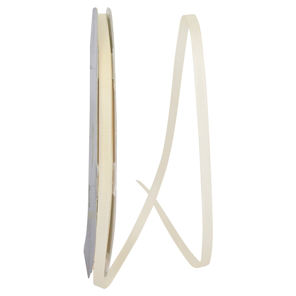 Ivory 1 4 Inch Grosgrain Style Ribbon for Wreaths & Bows