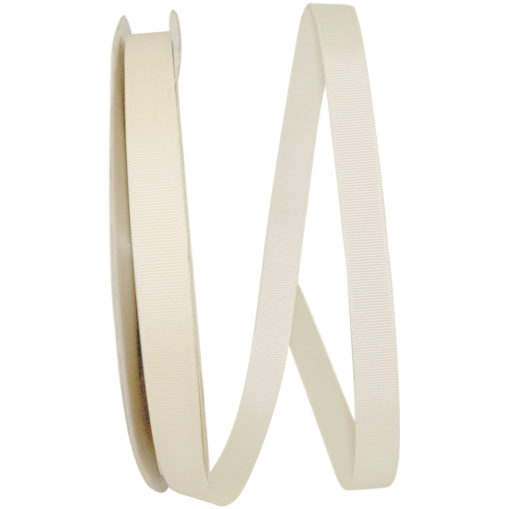 Ivory 5 8 Inch Grosgrain Style Ribbon for Wreaths & Bows