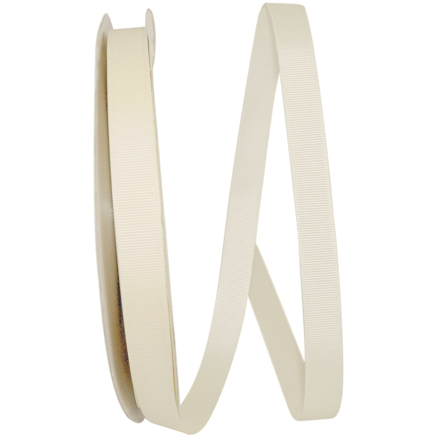 Ivory 5 8 Inch Grosgrain Style Ribbon for Wreaths & Bows
