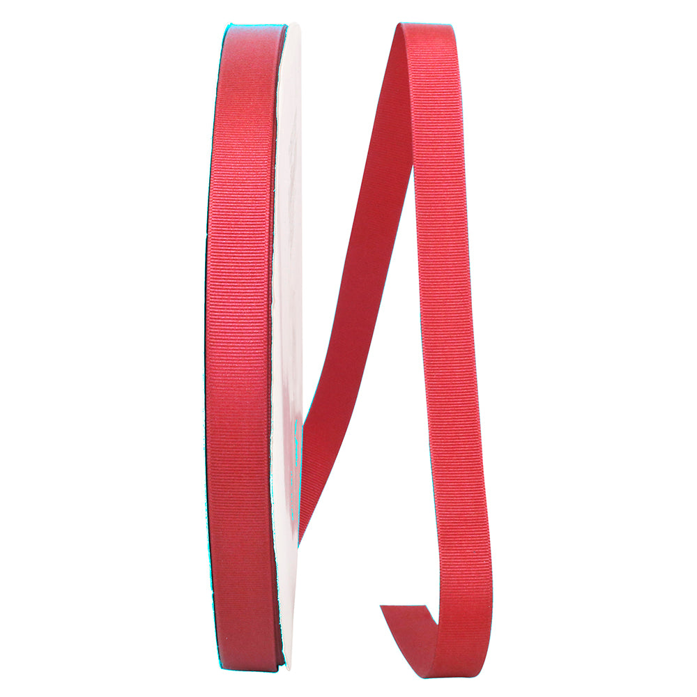 Scarlet Grosgrain Ribbon 5/8 Inch for Wreaths and Bows