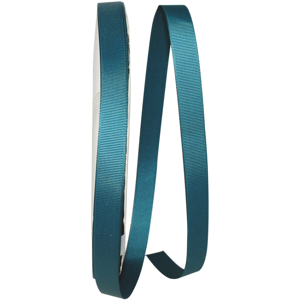 Teal Grosgrain Ribbon 5/8 Inch for Wreaths and Bows