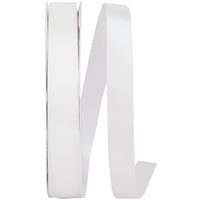 White 7 8 Inch Double Face Satin Ribbon - Dfs for Wreaths & Bows