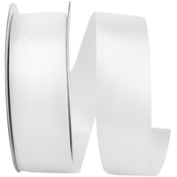 White 1-1 2 Inch Double Face Satin Ribbon - Dfs for Wreaths & Bows