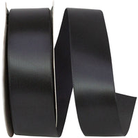 Black 1-1 2 Inch Double Face Satin Ribbon - Dfs for Wreaths & Bows