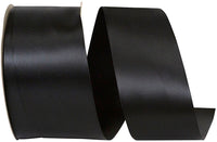 Black 2-1 2 Inch Double Face Satin Ribbon - Dfs for Wreaths & Bows