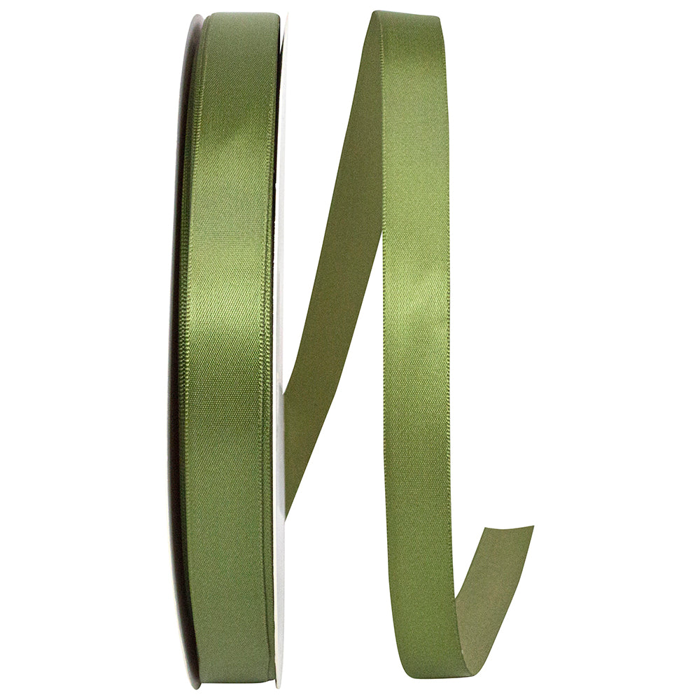 Moss 5 8 Inch Double Face Satin Ribbon - Dfs for Wreaths & Bows