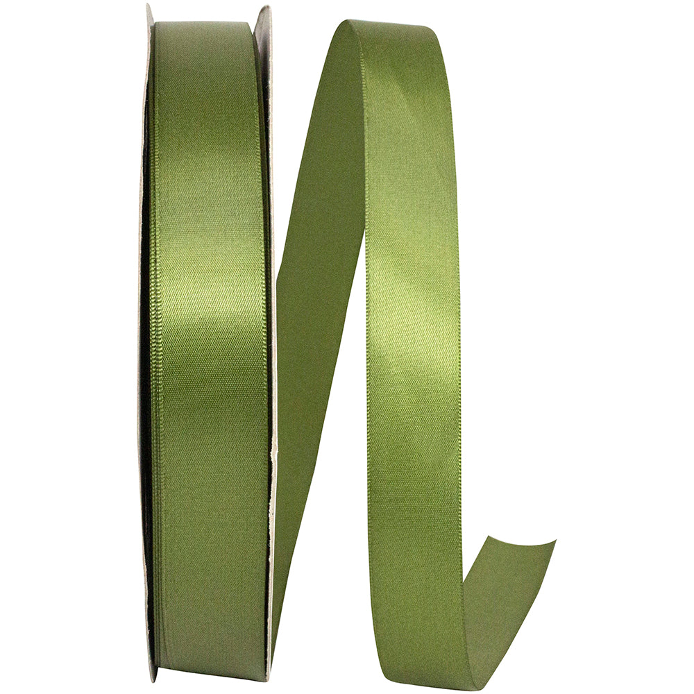 Moss 7 8 Inch Double Face Satin Ribbon - Dfs for Wreaths & Bows