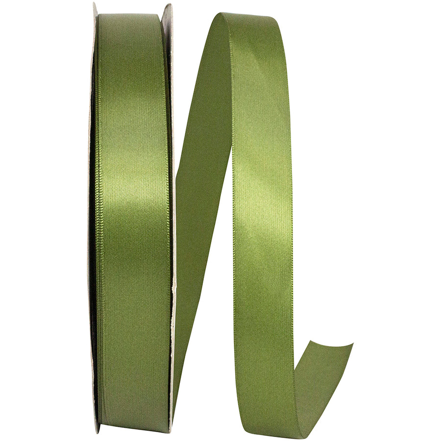 Moss 7 8 Inch Double Face Satin Ribbon - Dfs for Wreaths & Bows