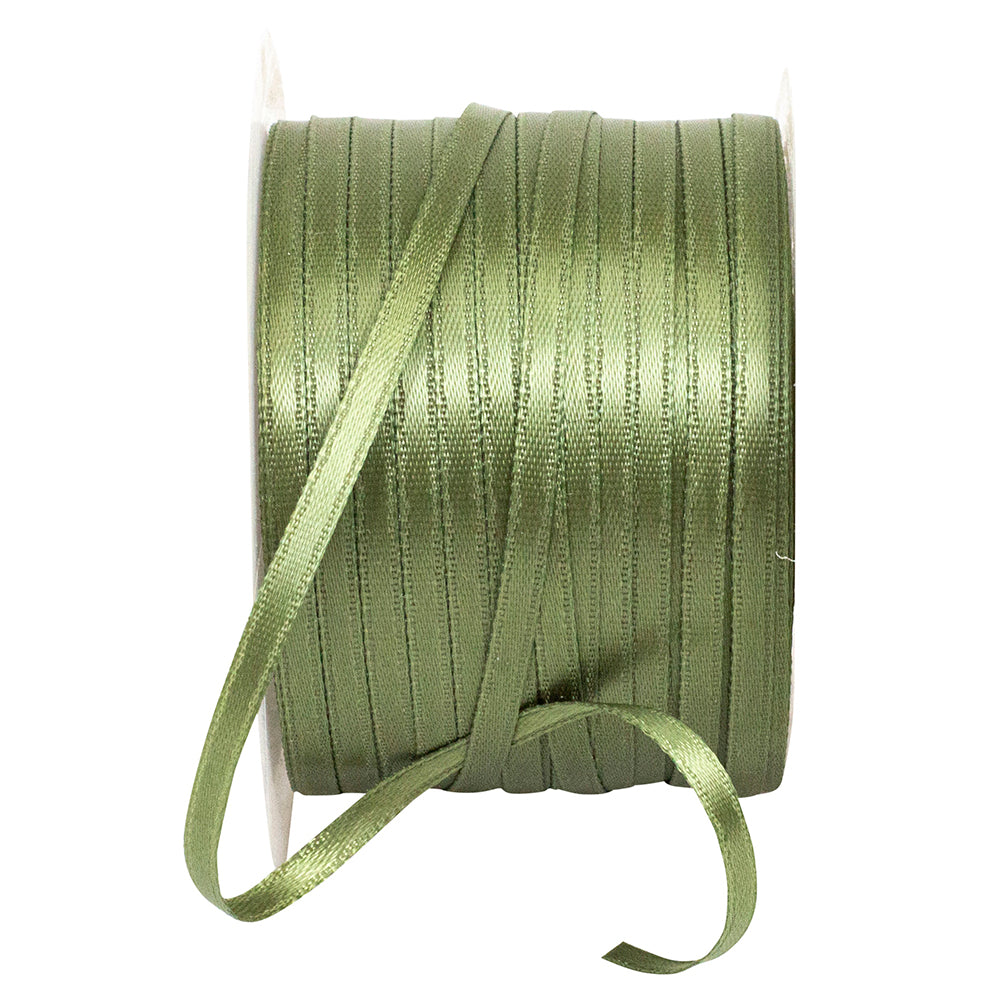 Moss 1 8 Inch Double Face Satin Ribbon - Dfs for Wreaths & Bows