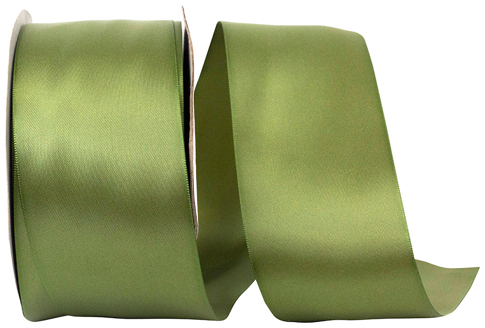 Moss 2-1 2 Inch Double Face Satin Ribbon - Dfs for Wreaths & Bows