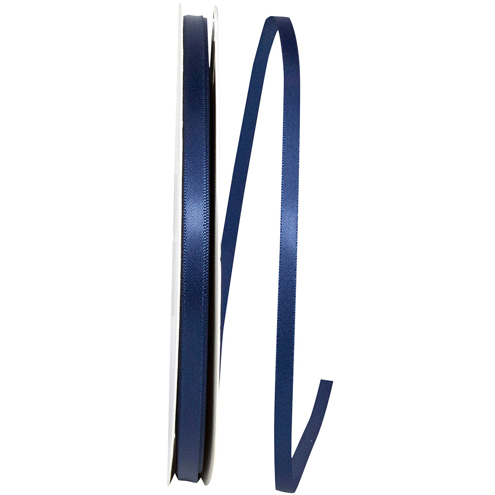 Navy 1 4 Inch Double Face Satin Ribbon - Dfs for Wreaths & Bows
