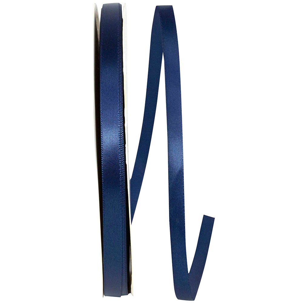 Navy 3 8 Inch Double Face Satin Ribbon - Dfs for Wreaths & Bows