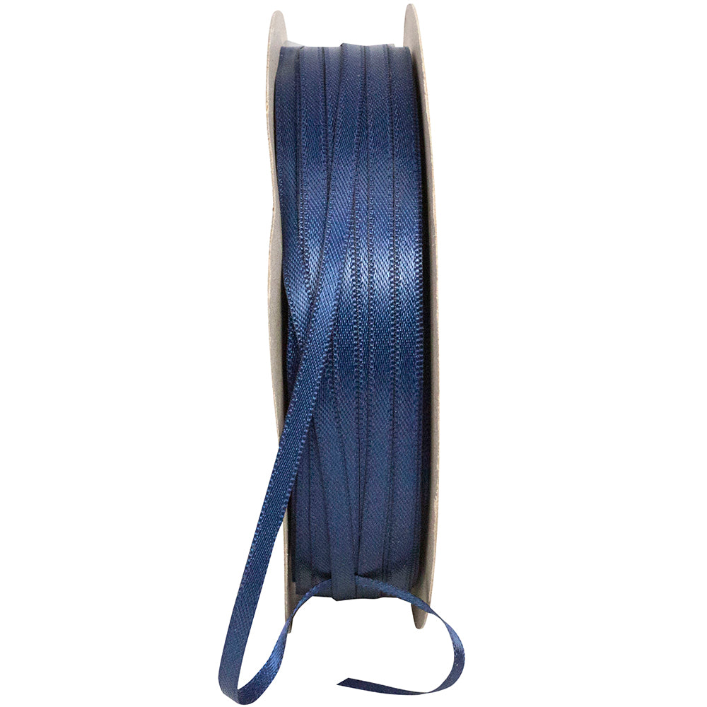 Navy 1 8 Inch Double Face Satin Ribbon - Dfs for Wreaths & Bows