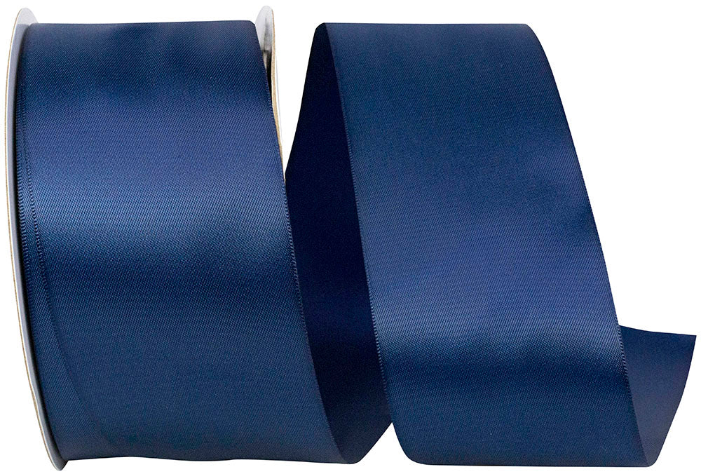 Navy 2-1 2 Inch Double Face Satin Ribbon - Dfs for Wreaths & Bows