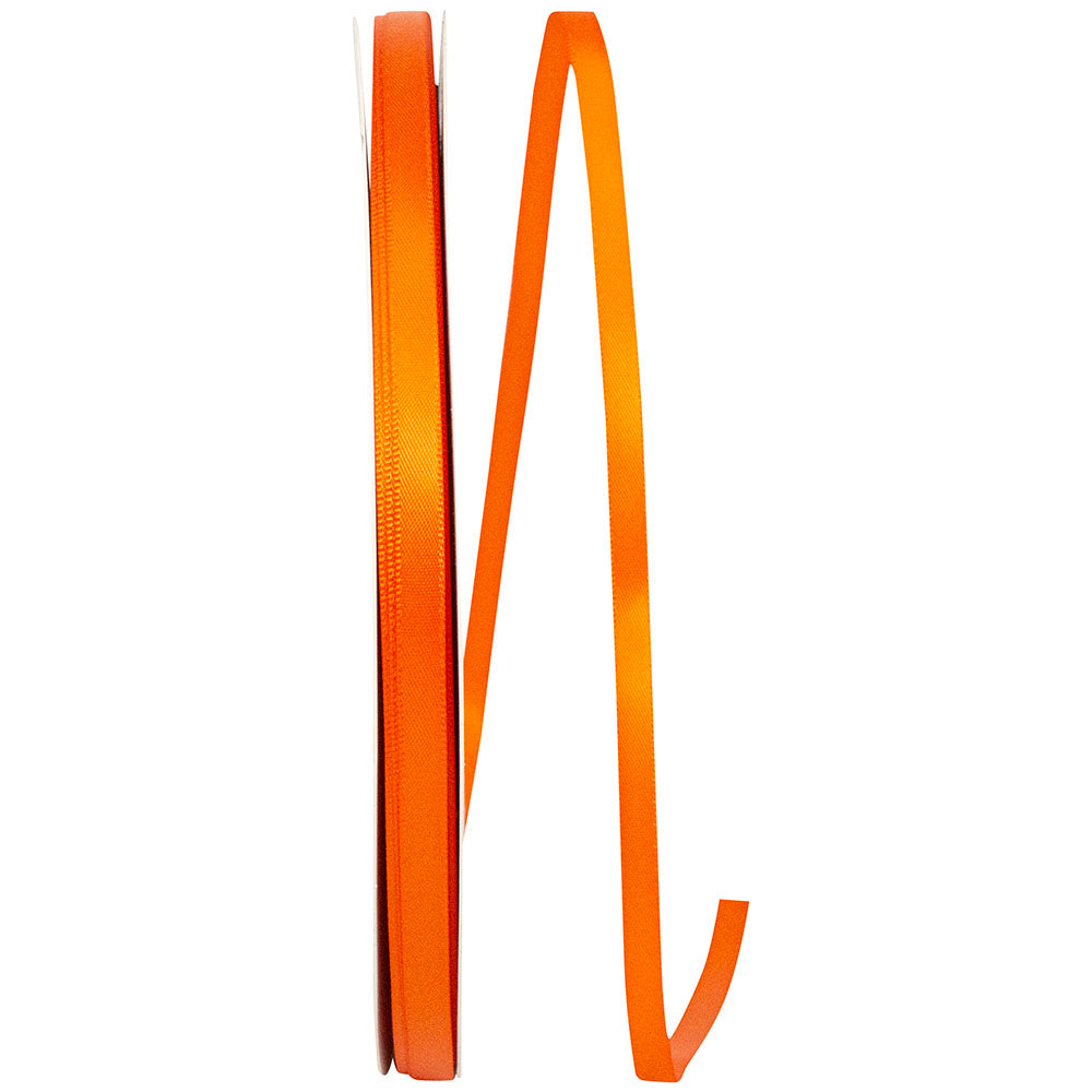 Orange 1 4 Inch Double Face Satin Ribbon - Dfs for Wreaths & Bows