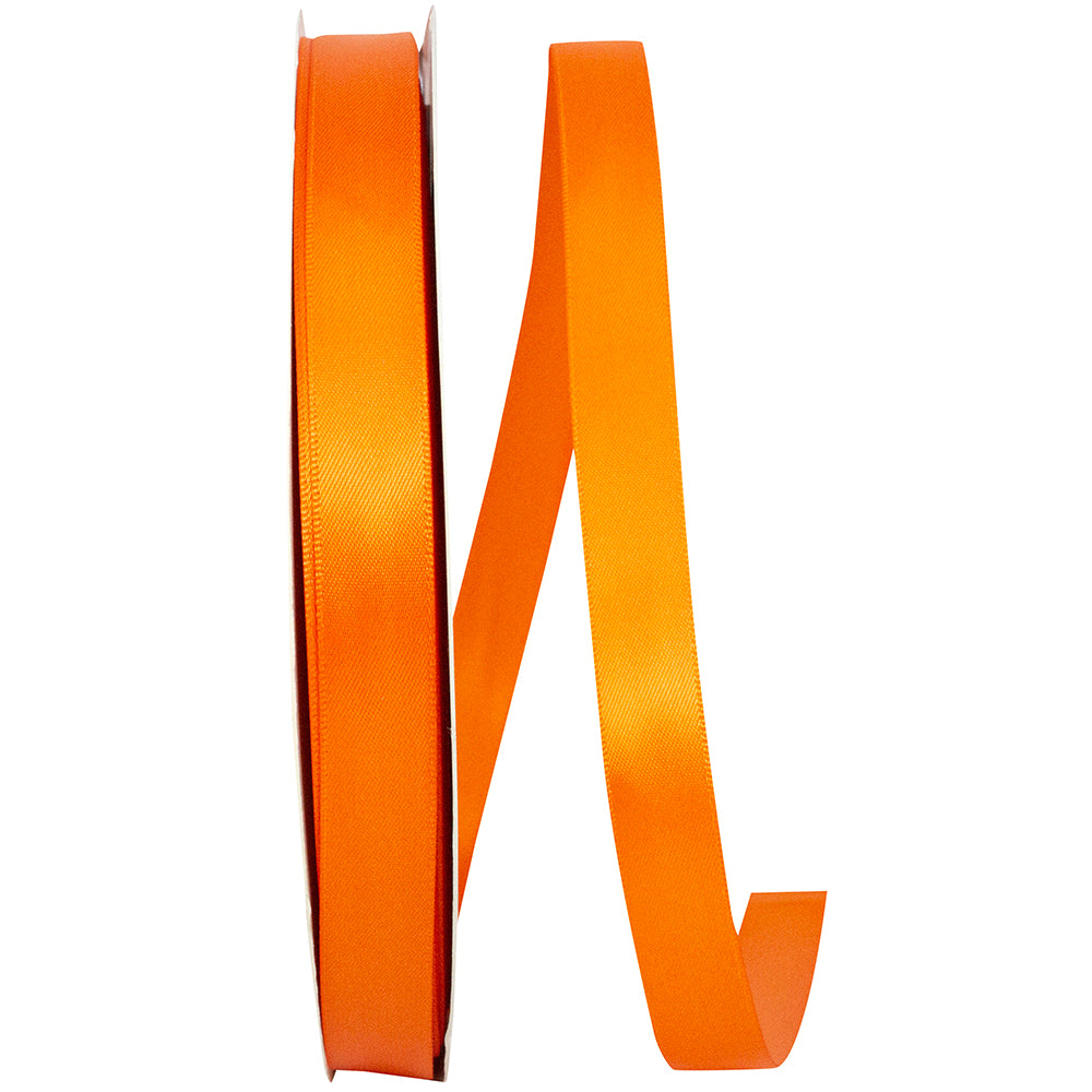 Orange 5 8 Inch Double Face Satin Ribbon - Dfs for Wreaths & Bows