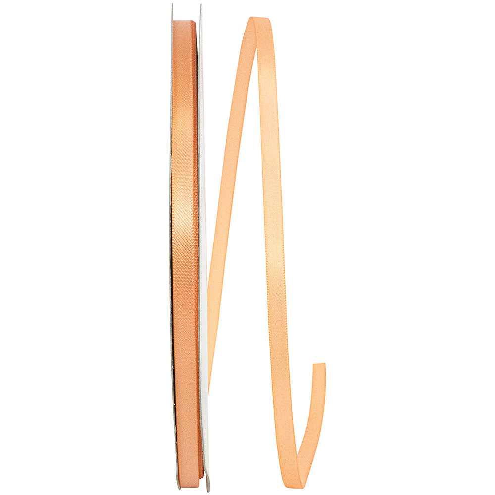 Peach 1 4 Inch Double Face Satin Ribbon - Dfs for Wreaths & Bows