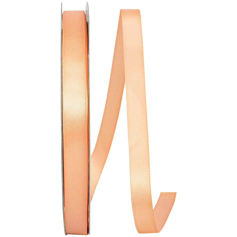 Peach 5 8 Inch Double Face Satin Ribbon - Dfs for Wreaths & Bows
