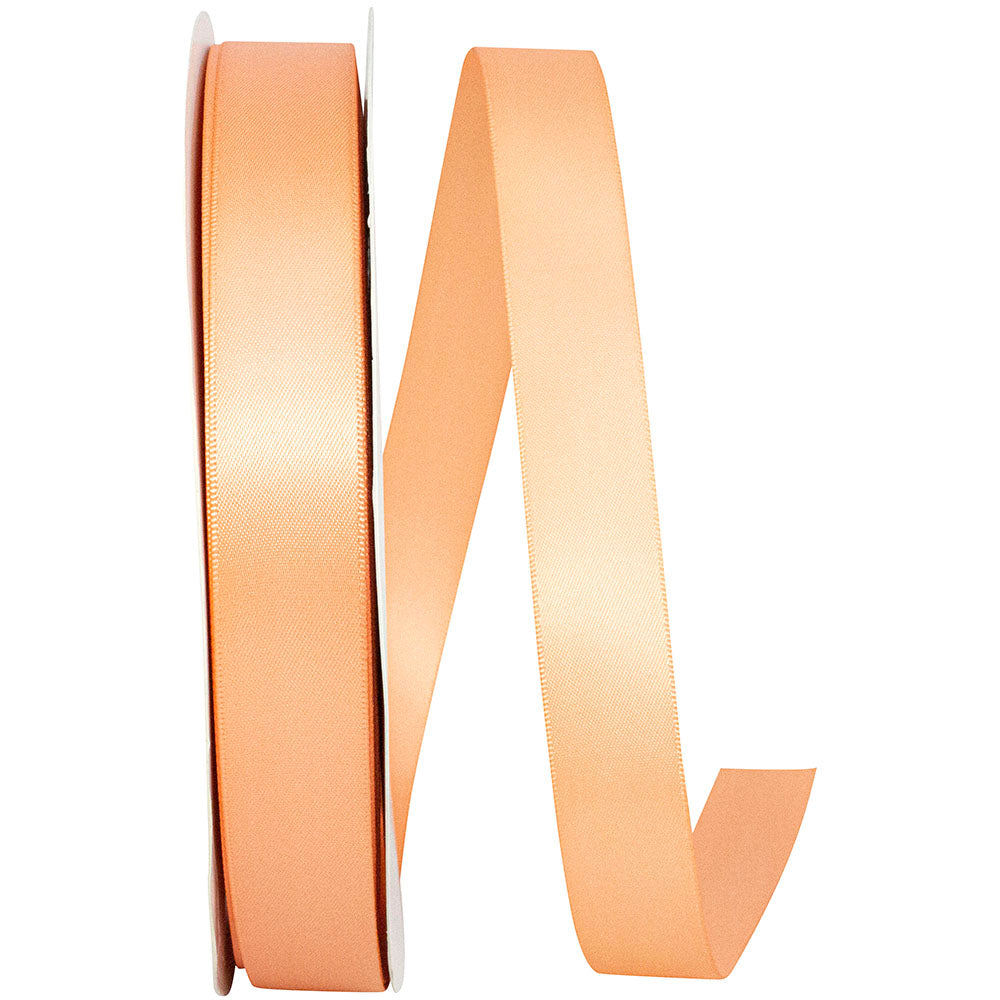 Peach 7 8 Inch Double Face Satin Ribbon - Dfs for Wreaths & Bows