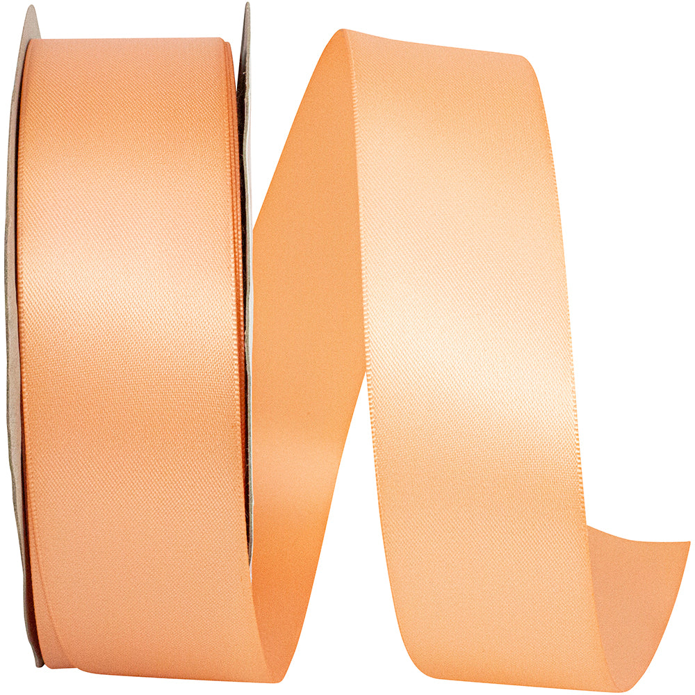 Peach 1-1 2 Inch Double Face Satin Ribbon - Dfs for Wreaths & Bows