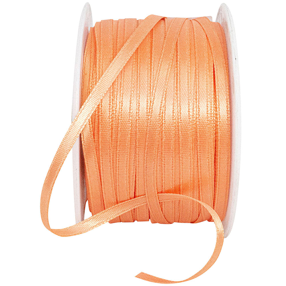 Peach 1 8 Inch Double Face Satin Ribbon - Dfs for Wreaths & Bows